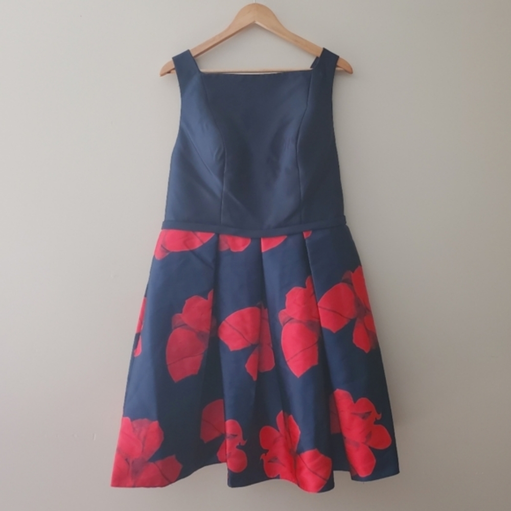Caterina Masoni Floral Pleated Mini Dress